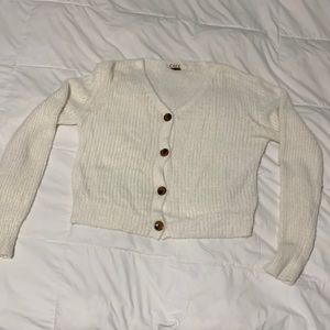 Soft White Fluffy Cardigan